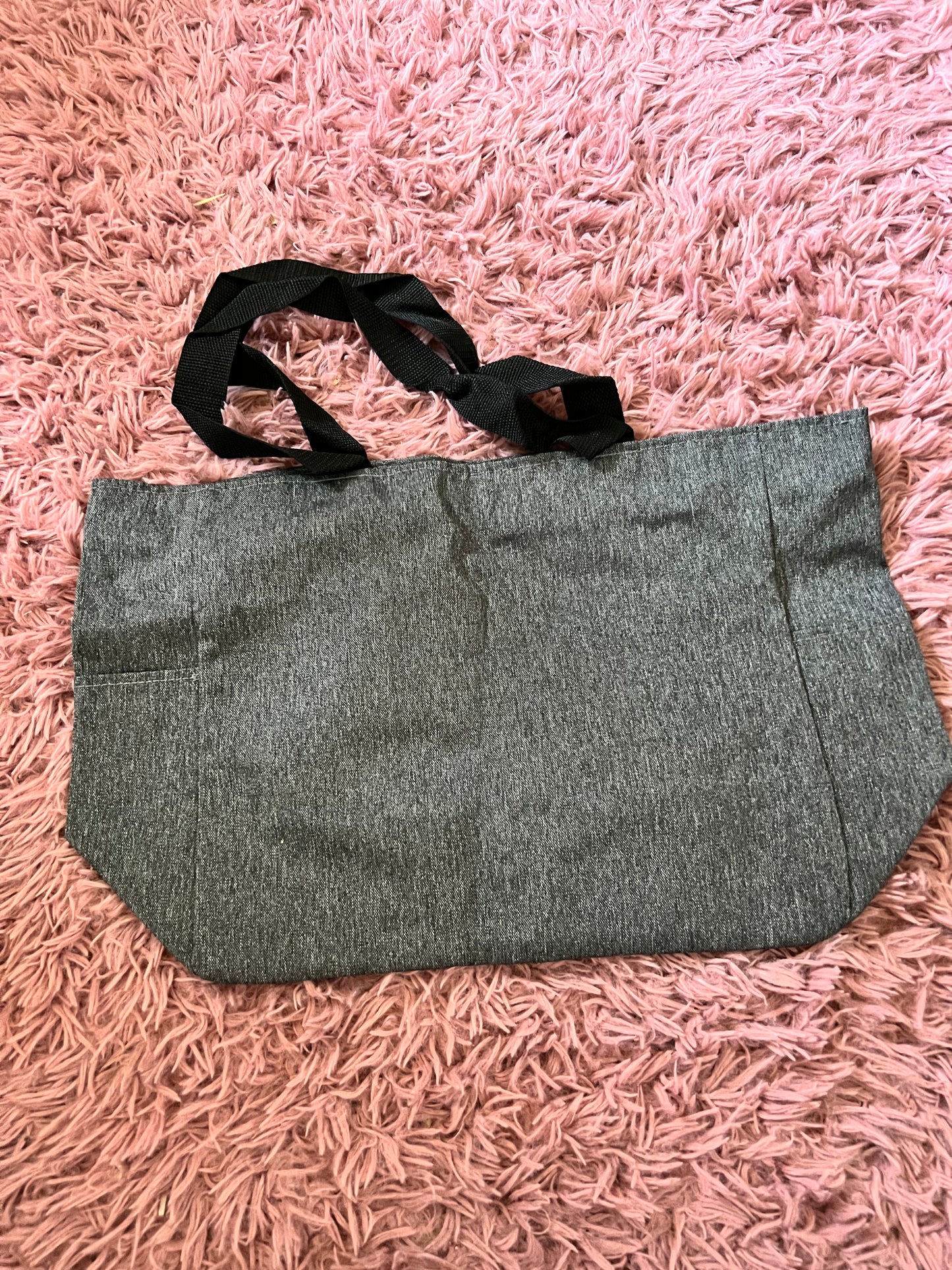 CLEARANCE! Grey XL Zippered Tote