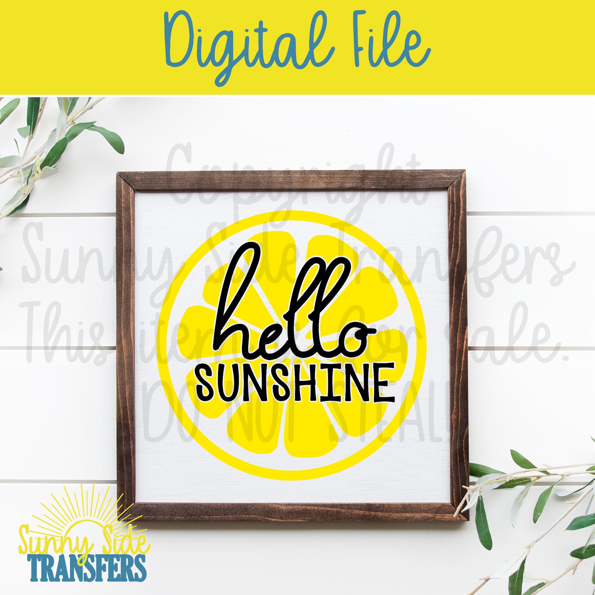 hello sunshine lemon svg