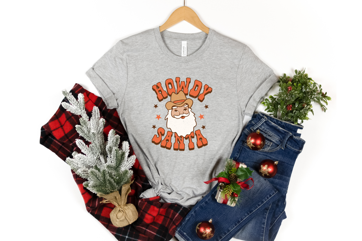 howdy santa shirt transfer